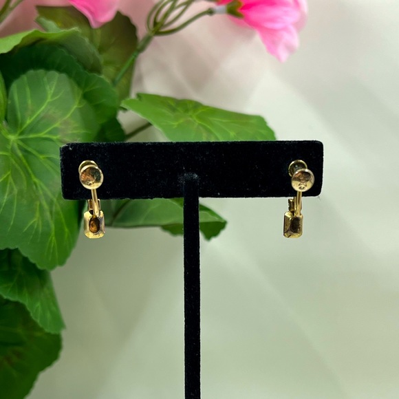 12K GF Arthur Pepper Signed Vintage Pink Crystal Screw Back Earrings - Picture 6 of 7